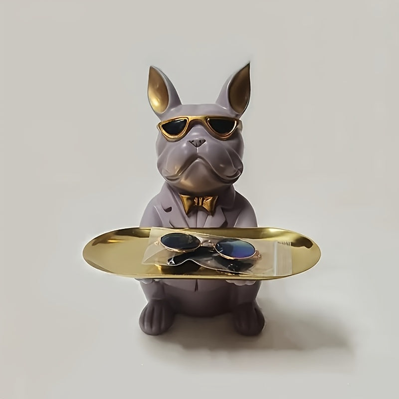 Bulldog Francês com bandeja